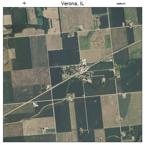 Verona, IL air photo map