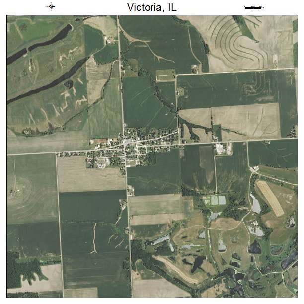 Victoria, IL air photo map