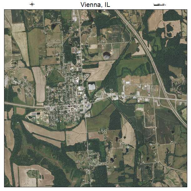 Vienna, IL air photo map