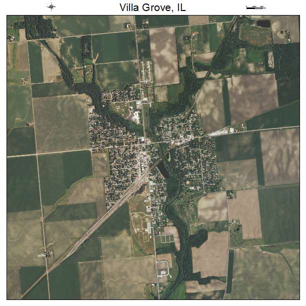 Villa Grove, IL air photo map