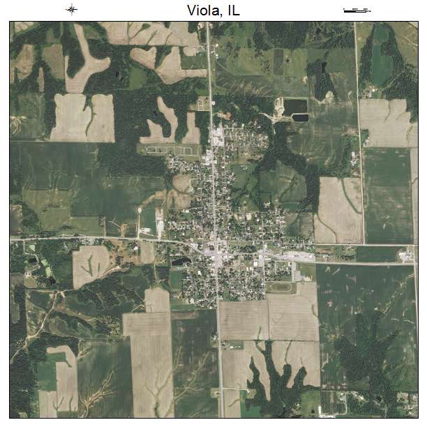 Viola, IL air photo map