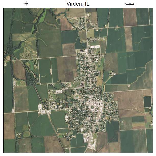 Virden, IL air photo map