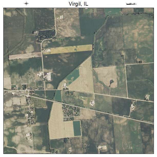 Virgil, IL air photo map