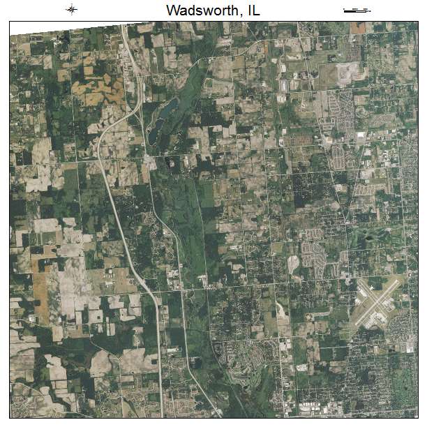 Wadsworth, IL air photo map