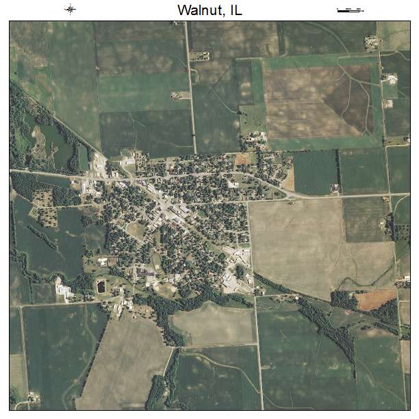 Walnut, IL air photo map