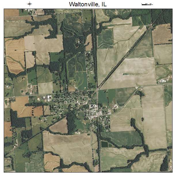 Waltonville, IL air photo map