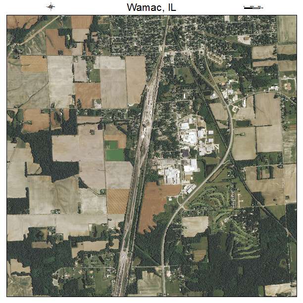 Wamac, IL air photo map