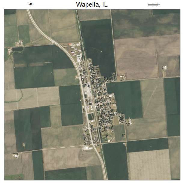 Wapella, IL air photo map