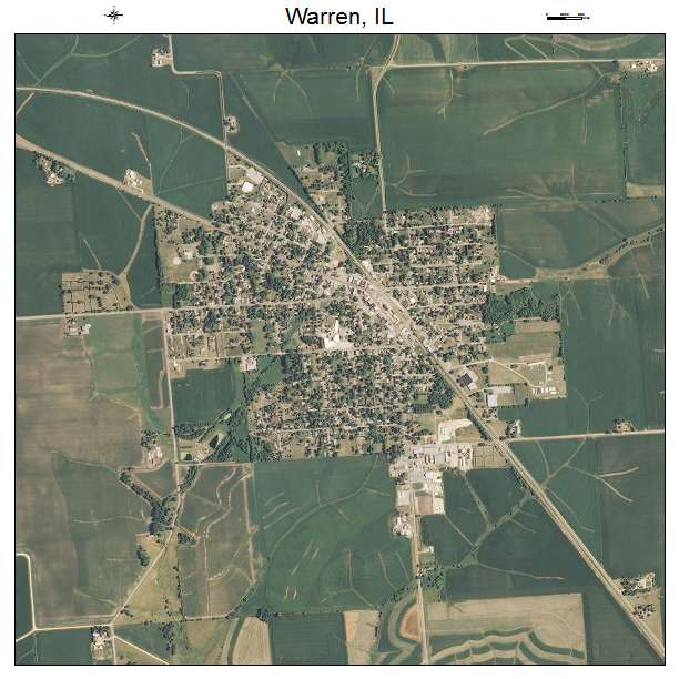 Warren, IL air photo map