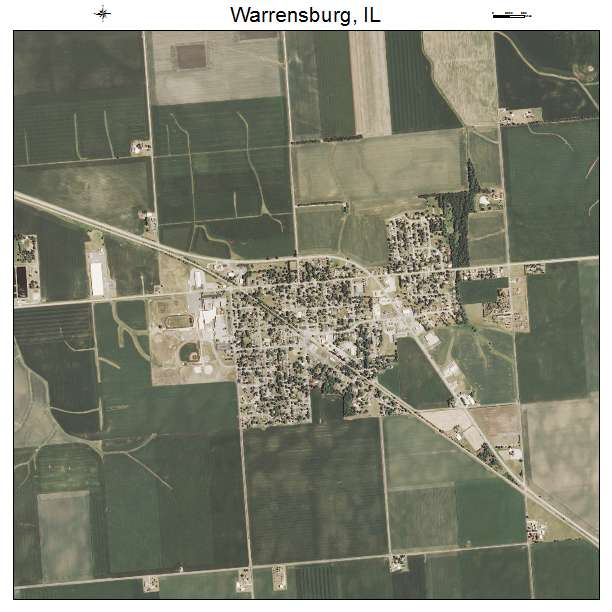 Warrensburg, IL air photo map