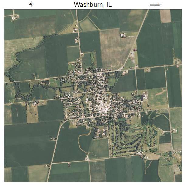 Washburn, IL air photo map