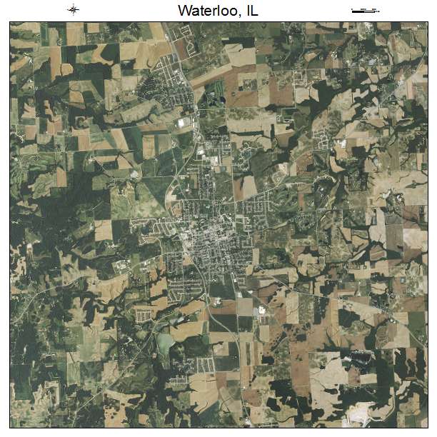 Waterloo, IL air photo map