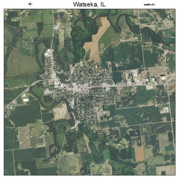 Watseka, IL air photo map