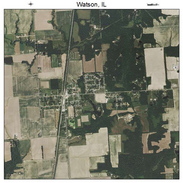 Watson, IL air photo map