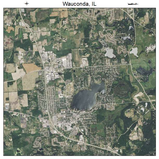 Wauconda, IL air photo map