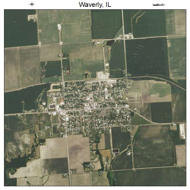 Waverly, IL air photo map