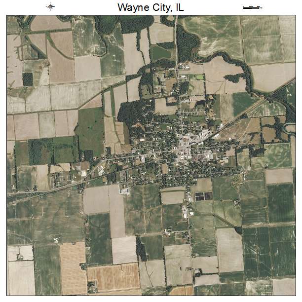 Wayne City, IL air photo map