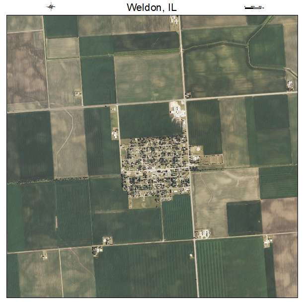 Weldon, IL air photo map