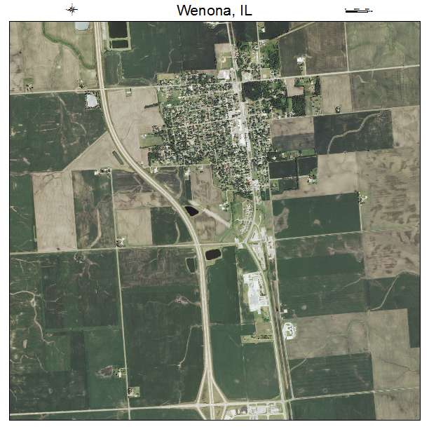 Wenona, IL air photo map