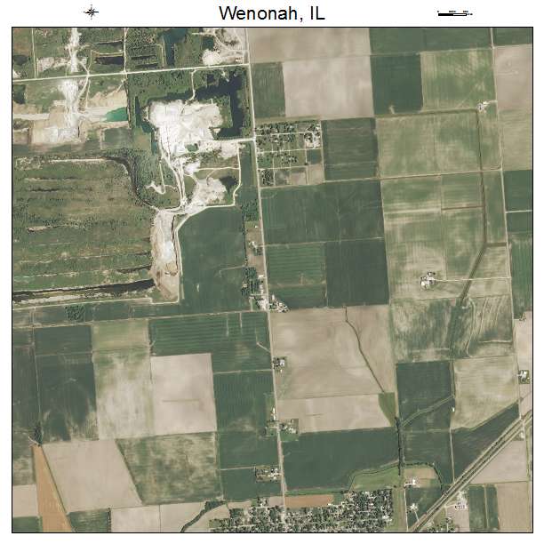 Wenonah, IL air photo map