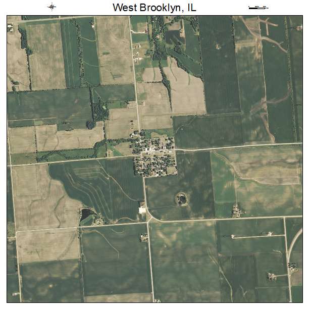 West Brooklyn, IL air photo map