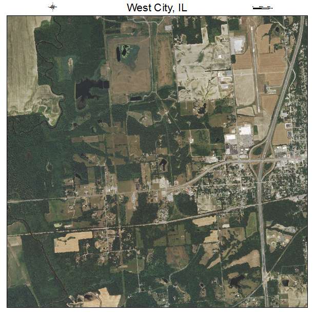 West City, IL air photo map