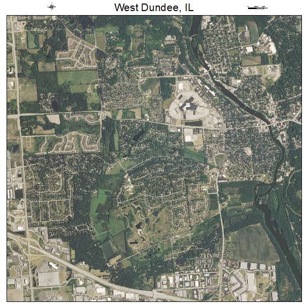 West Dundee, IL air photo map