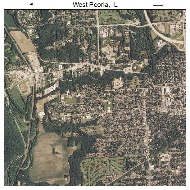 West Peoria, IL air photo map