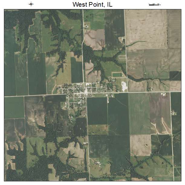 West Point, IL air photo map