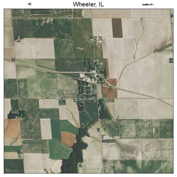 Wheeler, IL air photo map