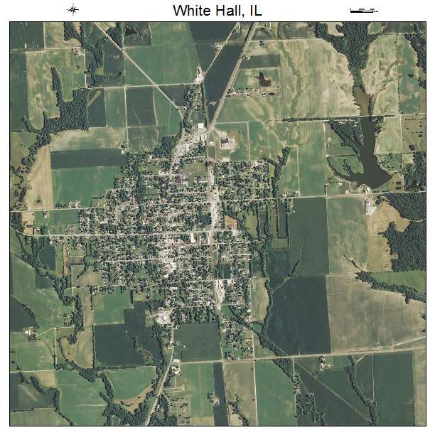 White Hall, IL air photo map