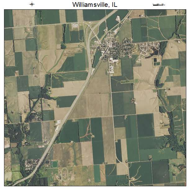 Williamsville, IL air photo map