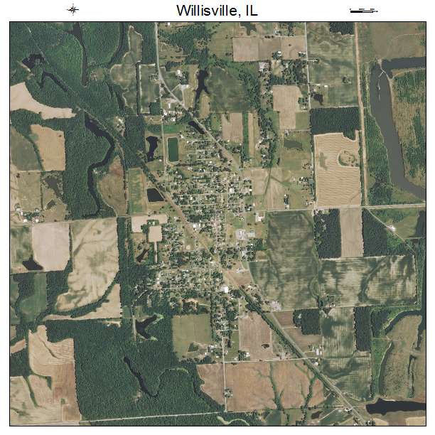 Willisville, IL air photo map