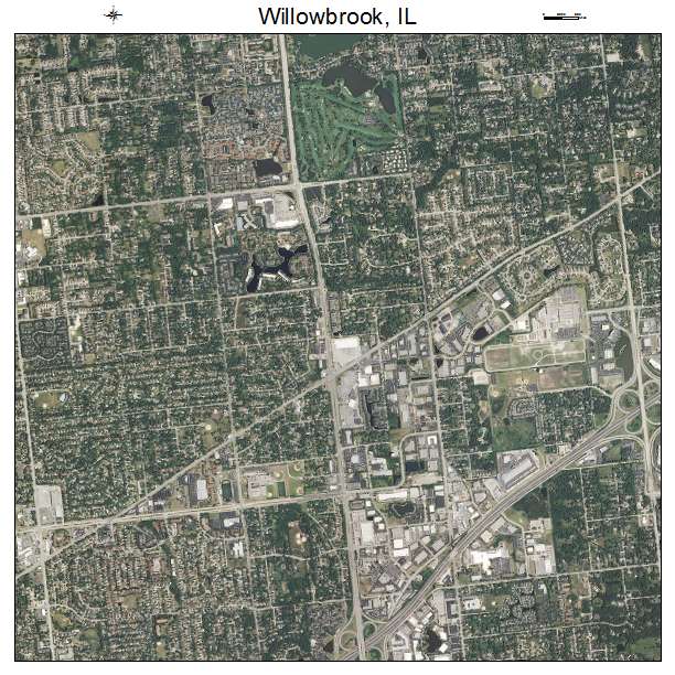 Willowbrook, IL air photo map