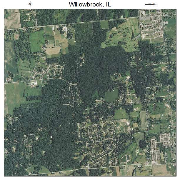 Willowbrook, IL air photo map