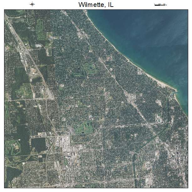 Wilmette, IL air photo map