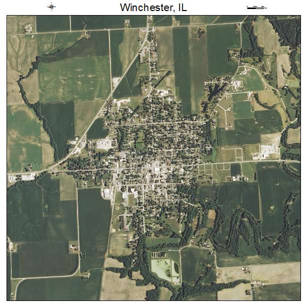 Winchester, IL air photo map
