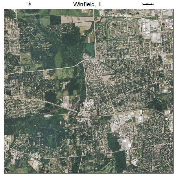Winfield, IL air photo map