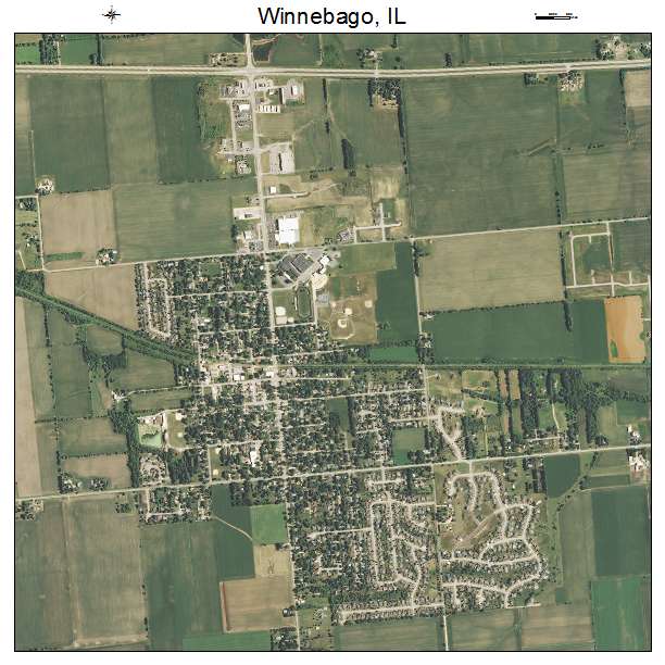Winnebago, IL air photo map