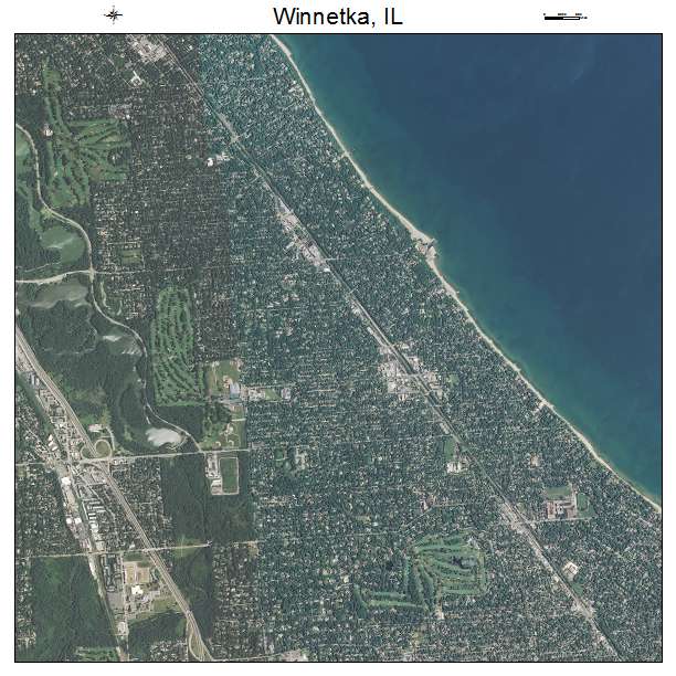 Winnetka, IL air photo map