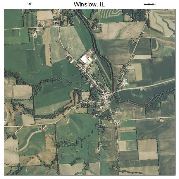 Winslow, IL air photo map