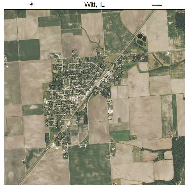 Witt, IL air photo map