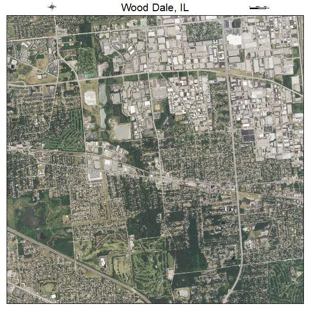Wood Dale, IL air photo map