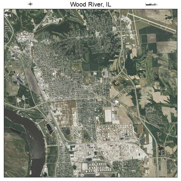 Wood River, IL air photo map