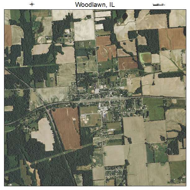 Woodlawn, IL air photo map