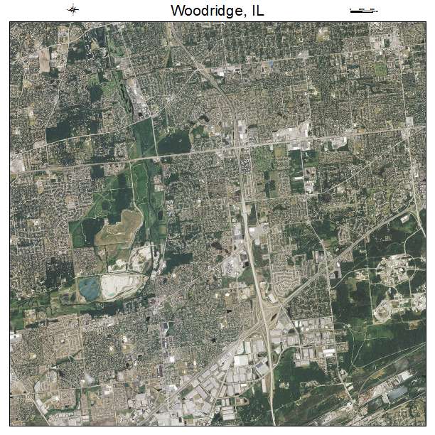 Woodridge, IL air photo map