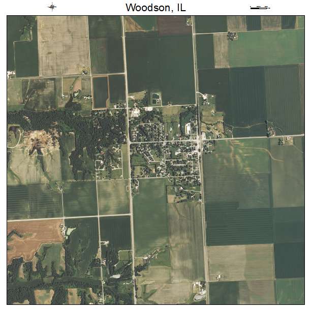 Woodson, IL air photo map