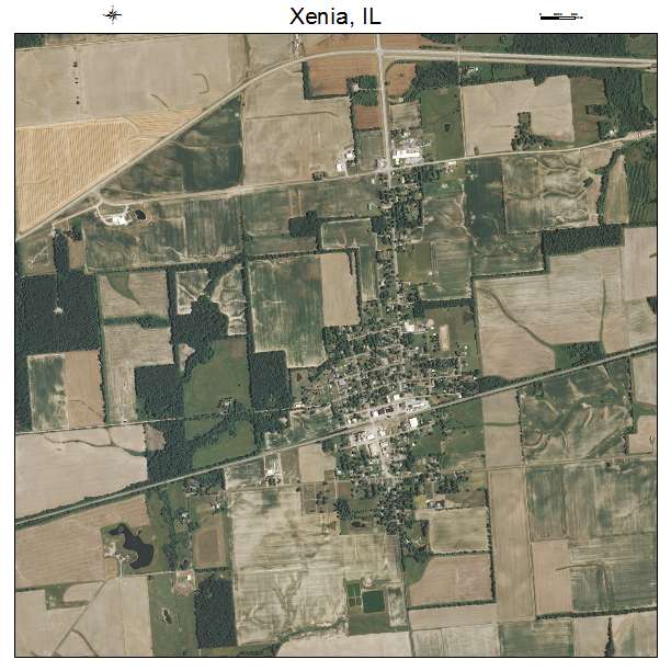 Xenia, IL air photo map