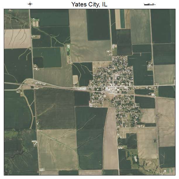 Yates City, IL air photo map