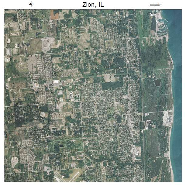 Zion, IL air photo map